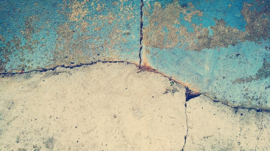 cracked concrete