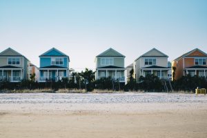 houses along the beach