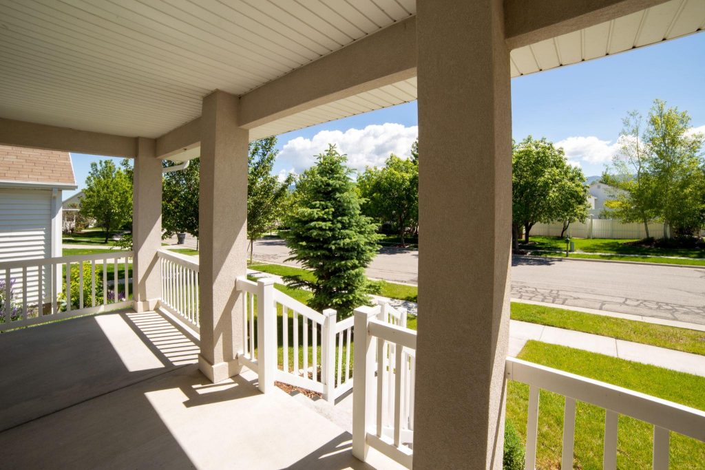 Closeup of the beautiful balcony facing the road