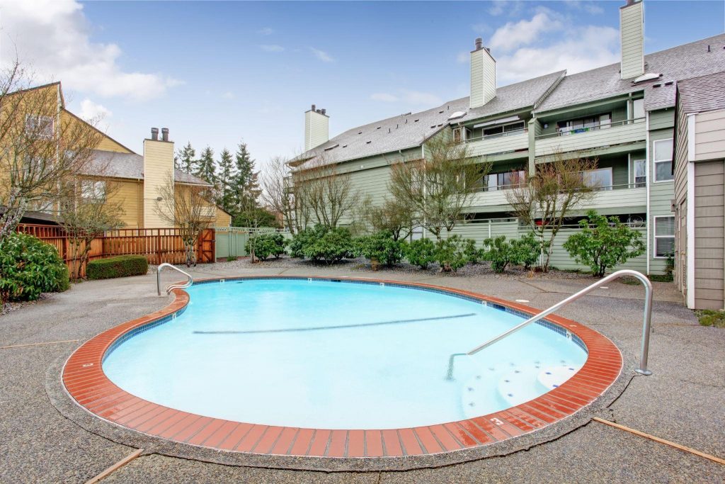 Residential building with swimming pool