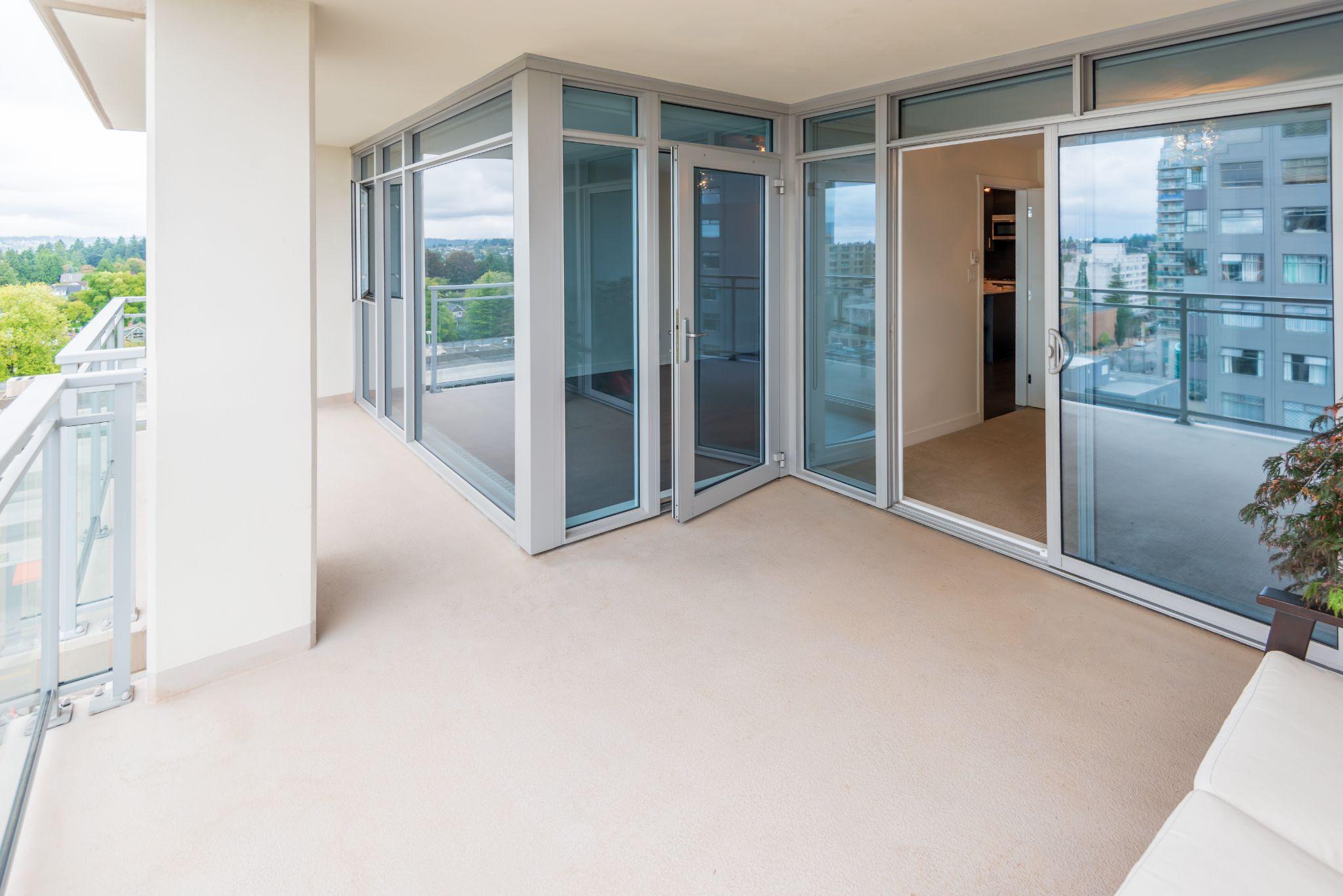 Empty balcony or veranda in a modern house or apartment.