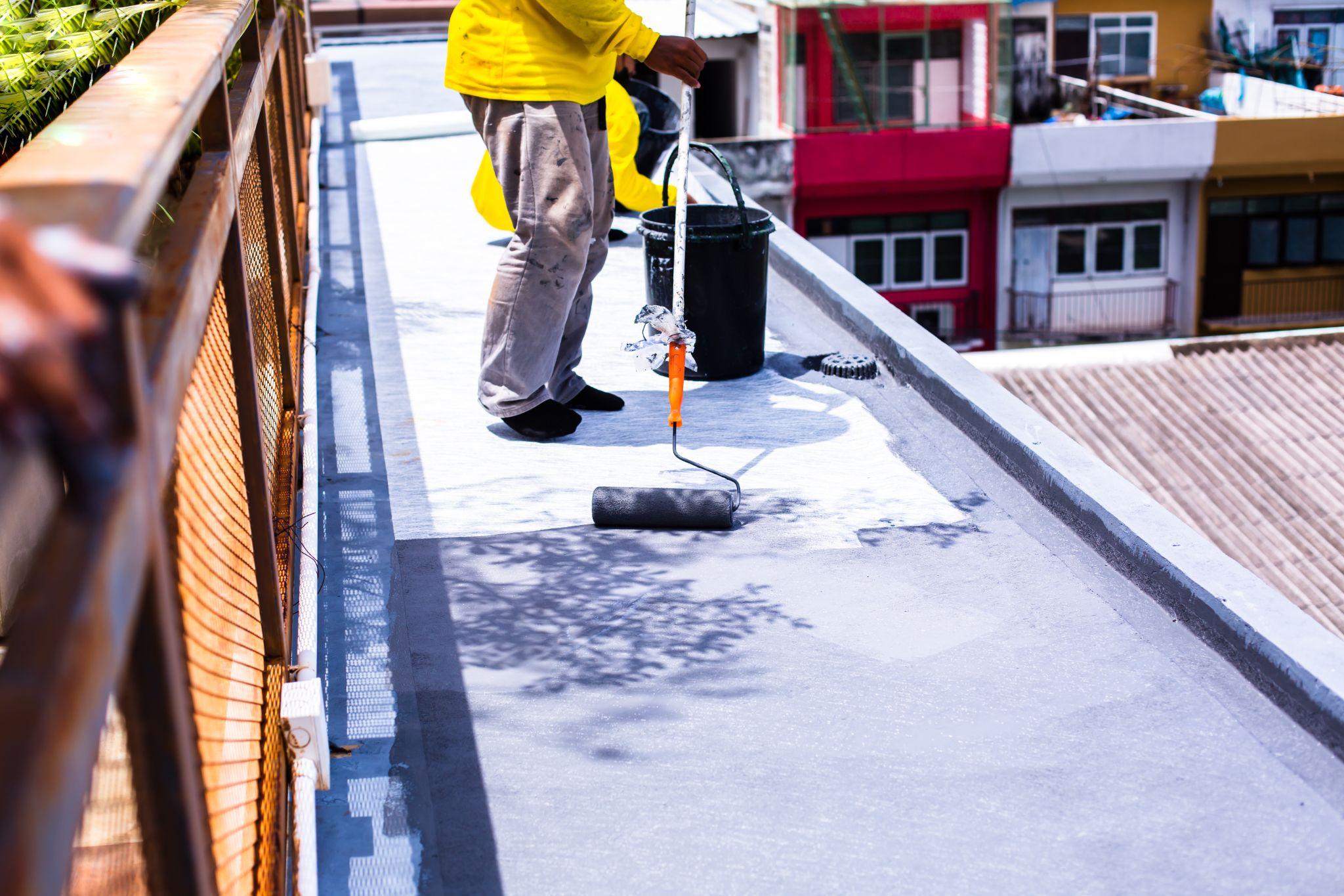 Repairing waterproofing deck flooring.